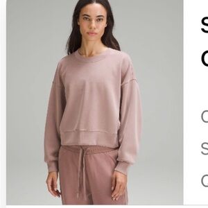 NWOT Lululemon Twilight Rose Softstreme Perfectly Oversized Cropped Crew
